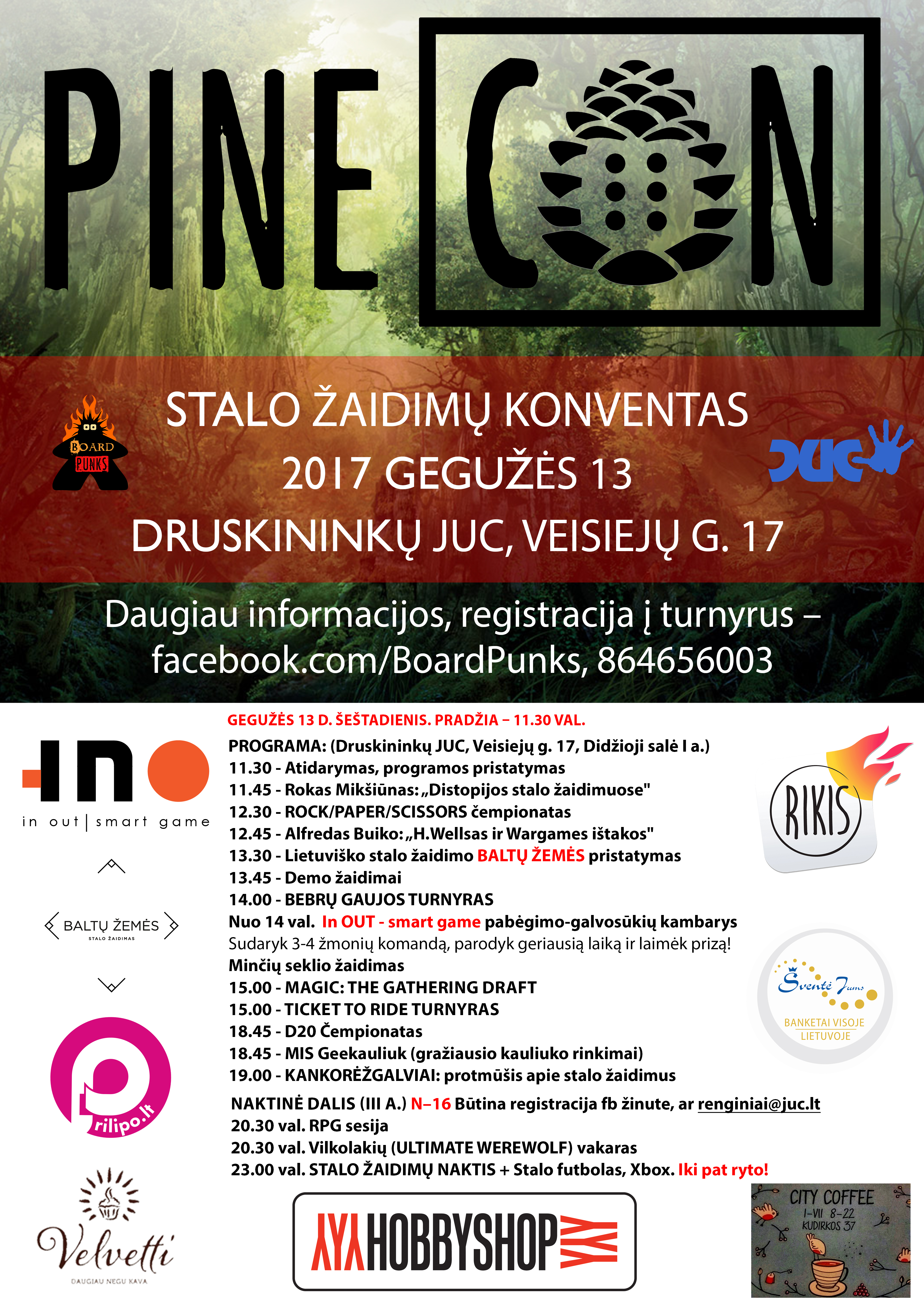 PineCon – stalo =aidim7 konventas